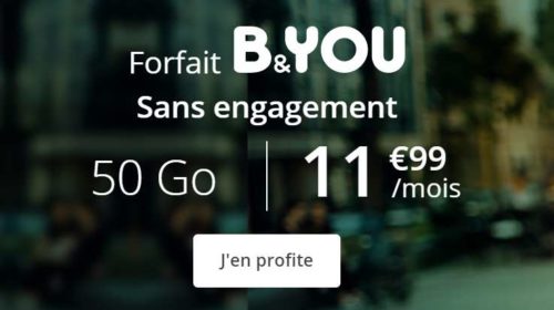 Vente flash série spéciale B&YOU 50Go