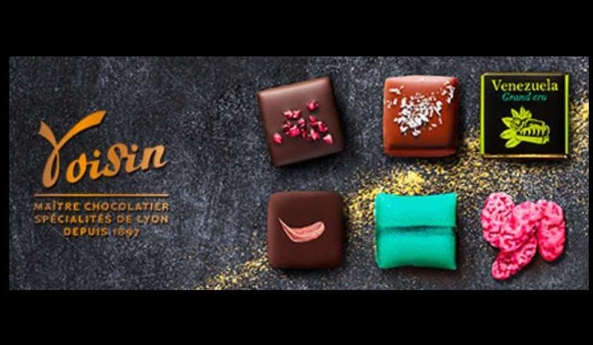 Vente privée chocolat Voisin ballotins (dont Coussins de Lyon), tablettes et cafés
