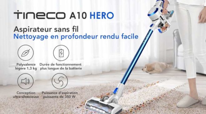 aspirateur balai Tineco A10 sans fil sans sac forte aspiration batterie lithium