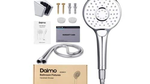 kit pommeau de douche 3 jets flexible 1,5m acier et fixation Dalmo