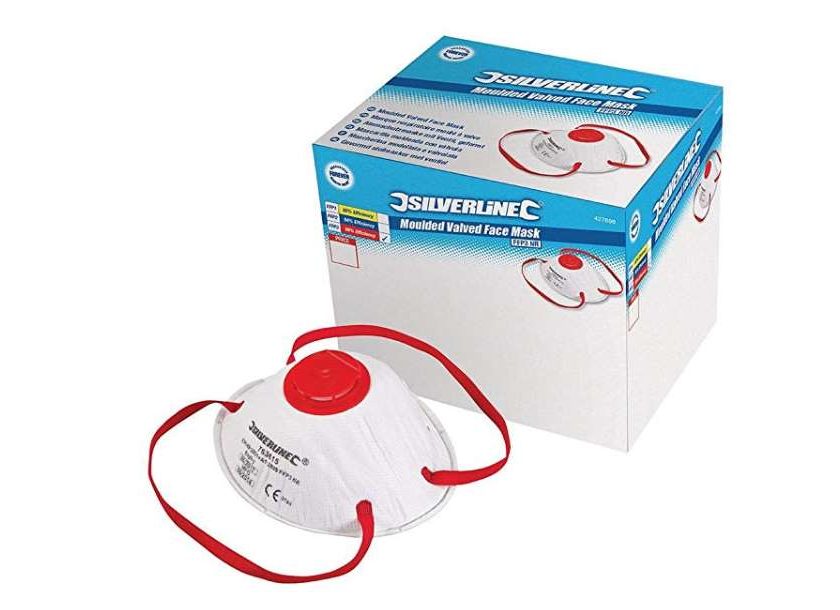 lot de 10 masques de protection FFP3 avec valve Silverline