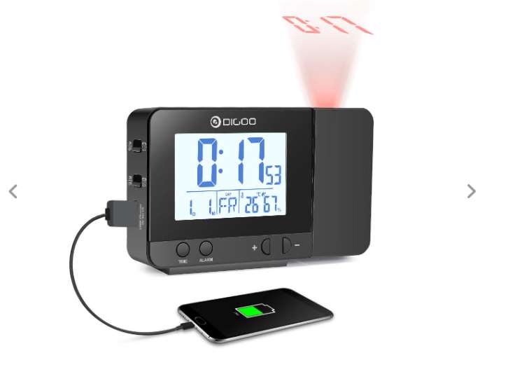 réveil digital avec projection, port USB de charge Digoo DG-C10