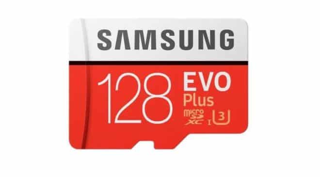 vente flash carte micro SDXC 128Go Samsung EVO Plus