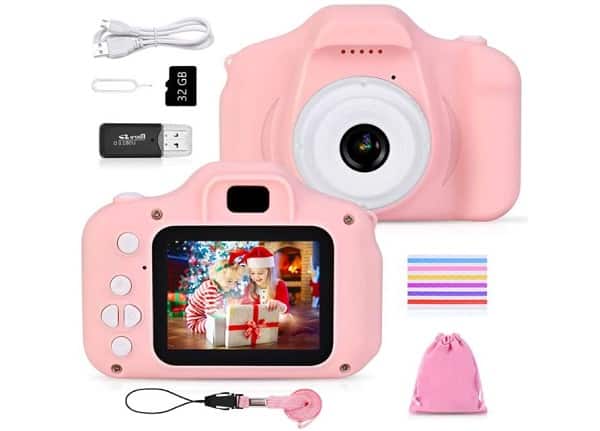 19,19€ petit appareil photo enfant Faburo avec écran 2 pouces (rose / 1080p Full HD) 📷