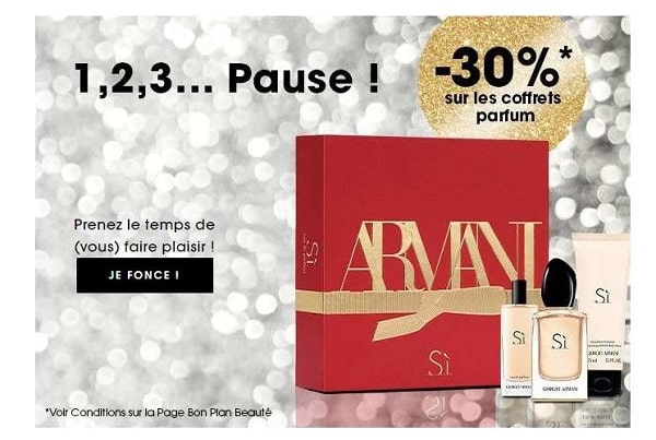 30% de reduction sur tous les coffrets parfums sur Sephora
