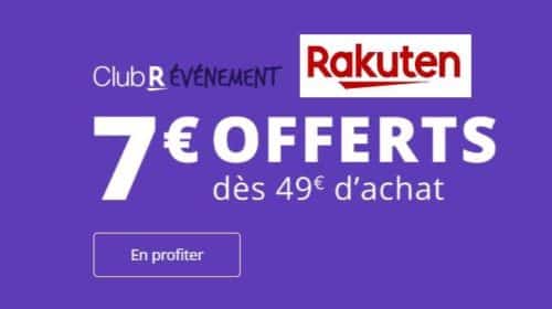 7€ de reduction sur Rakuten à partir de 49€