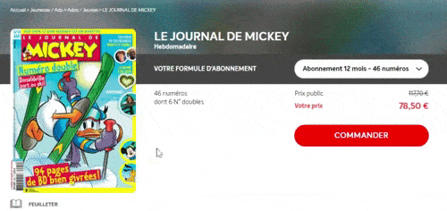 Abonnement Le Journal De Mickey Pas Cher choisir 30 Numéros