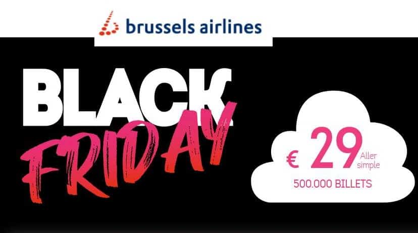 Black Friday Brussels Airlines : 500000 billets d’avion à 29€ ✈️
