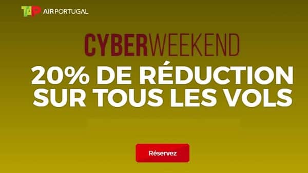 Black Friday TAP Portugal : 20% de remise sur tous les vols (CyberWeekEnd)