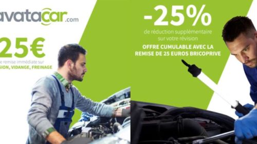 Bon reduction Avatacar -25% + 25€ offerts sur révision constructeur, vidange, entretien ou une prestation de freinage