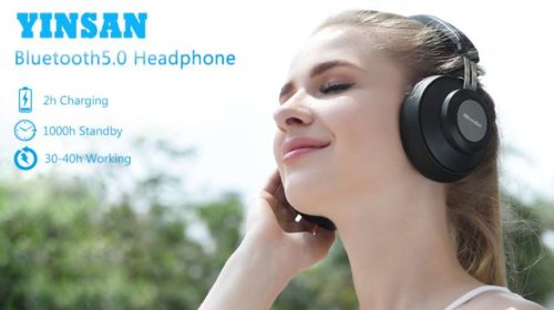 Casque Bluetooth 5.0 YINSAN (30 heures d'autonomie)