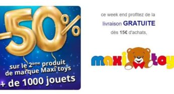 Livraison gratuite sur votre commande Maxitoys (domicile /point relais) dés 15€ (+ promo)