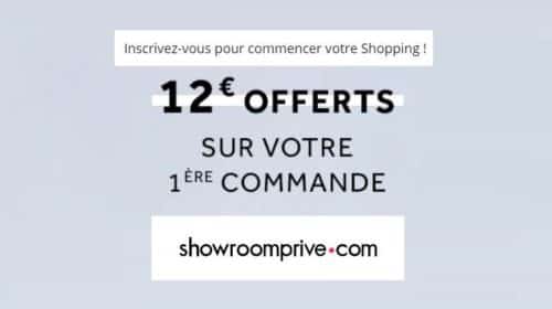 Offre bienvenue Showroomprivé 12€ de remise