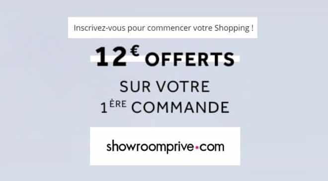 Offre bienvenue Showroomprivé 12€ de remise