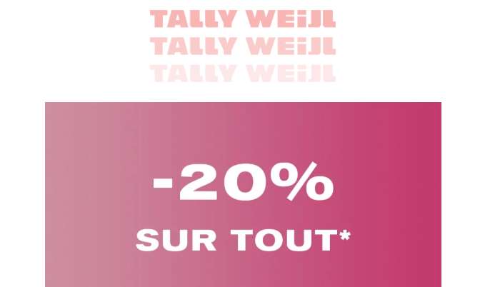 Pré-Black Friday de Tally Weijl = 20% de remise sur tout (hors promo)