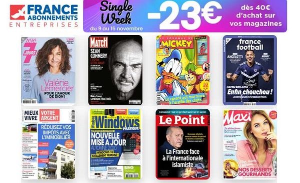 Single's Week Kiosquefae Réduction Sur Des Dizaines D'abonnements Magazine