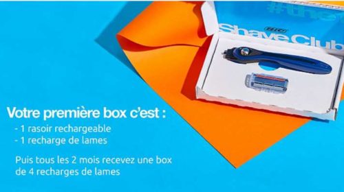 Vente privée box rasage BIC Shave Club 1 an de rasage