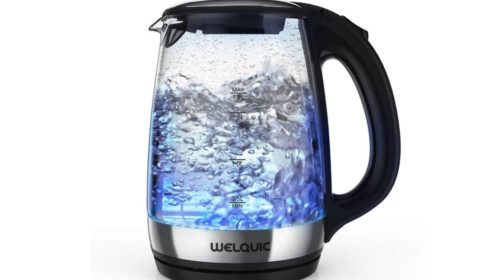 bouilloire électrique en verre WELQUIC 1,7 L sans fil avec LED