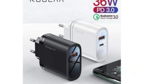 3,75€ Chargeur Rapide Usb 3 Et Usb C Kuulaa 36w Port Inclus