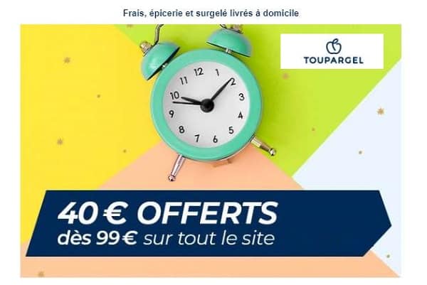 40€ De Reduction Sur Votre Commande Toupargel