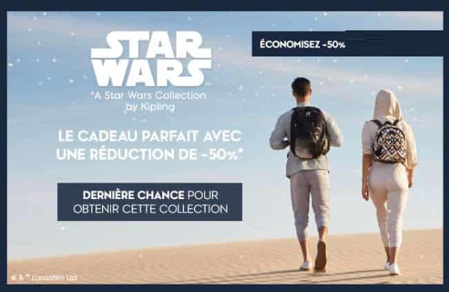 50% de remise sur les sacs & accessoires Star Wars de Kipling (jusqu’à dimanche)