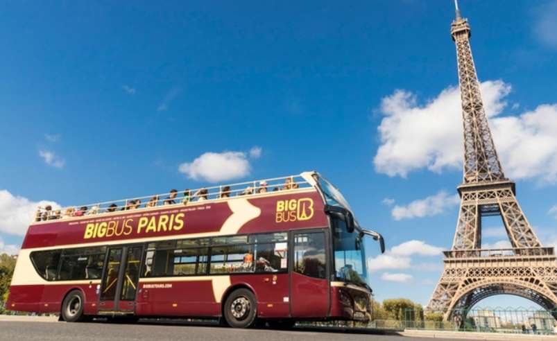 Billet Big Bus Paris pas cher : 2 tickets 1 journée à 59,90 € (arrêts multiples, 2 itinéraires au choix, Audio guides)