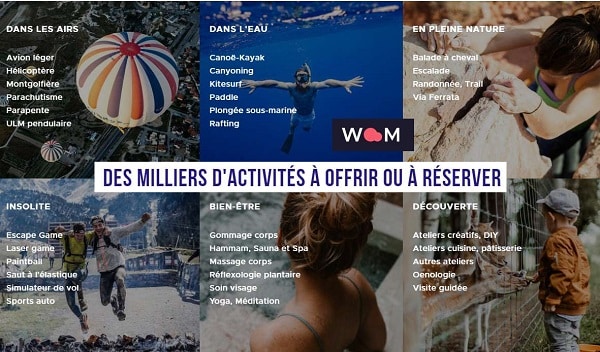 Bon plan Loisirs : 8€ de remise sur WOOM sans minimum d’achats (activités dans toute la France à offrir ou à faire)