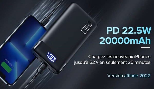 batterie externe 20000 mAh INIU ‎BI-B5 22,5W