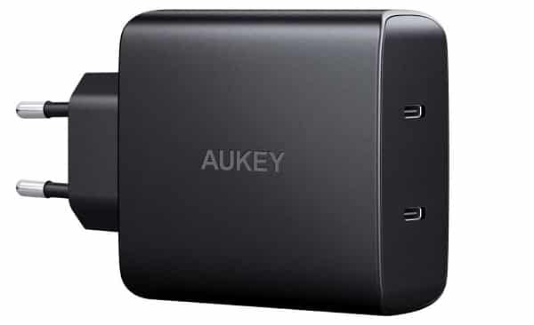 Chargeur Secteur 2 Ports Usb C Aukey Pa Y16