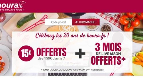 15€ De Remise Sur Vos Courses En Ligne Sur Houra