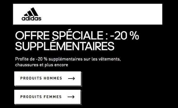 20% Supplémentaire L’ Outlet Adidas Jusqu’à La Fin Du Mois