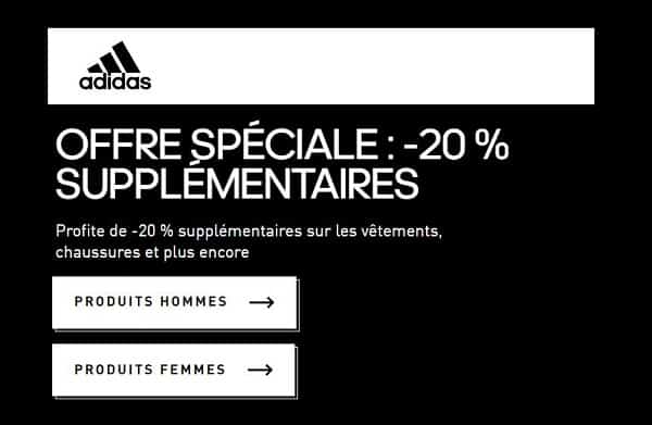 20% Supplémentaire L’ Outlet Adidas Jusqu’à La Fin Du Mois