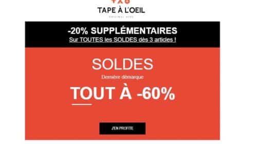 20% Supplémentaire Sur La Dernière Démarque Soldes T.a.o