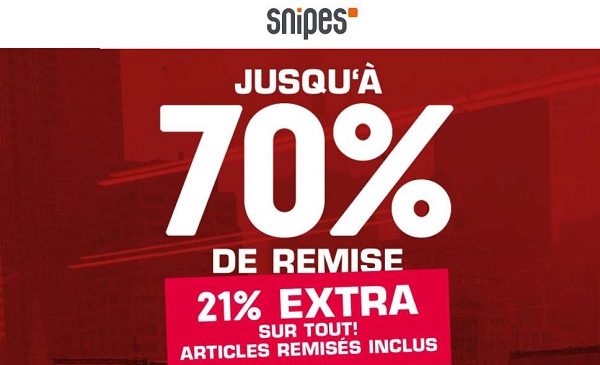 21% De Remise Supplémentaire Sur Les Soldes Snipes