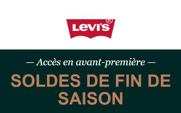 AUJOURD’HUI : Code promo Levi’s soldes : jusqu’à -50% + livraison gratuite 🚚