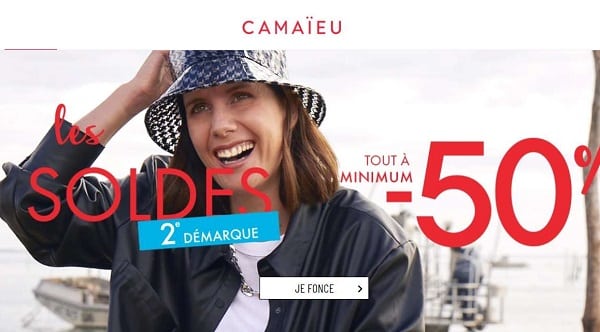 Minimum 50% Dans La Deuxième Démarque Soldes Camaïeu