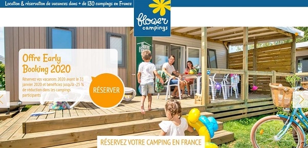 Promotion réservation vacances camping 2020 premières minutes = jusqu’à -25 % de réduction sur Flower Campings !