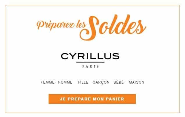 Préparez Les Soldes Cyrillus ! Articles Et Prix Soldés Visibles