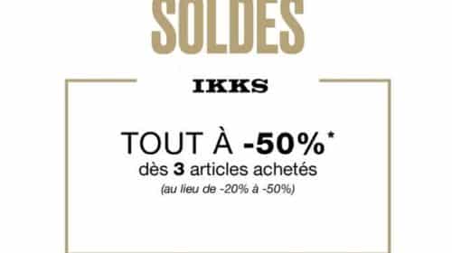 Tous Les Articles Des Soldes Ikks à Moitié Prix Dés Achat De 3 Article