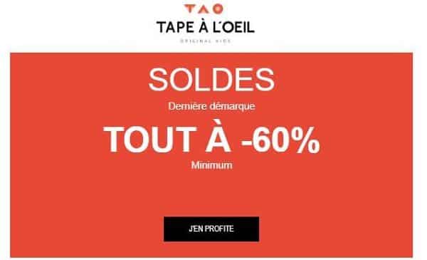 Tout à 60% Sur Les Soldes Tape à L’œil Dernière Démarque