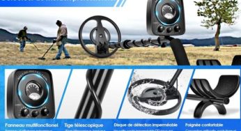 45,49€ détecteur de métaux avec indicateur à aiguille avec pelle et sac Amzdeal GC1065 – port inclus