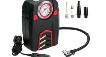 18,99€ le gonfleur à pneu 12V avec manomètre VISLONE (cable 3m – avec lampe LED)