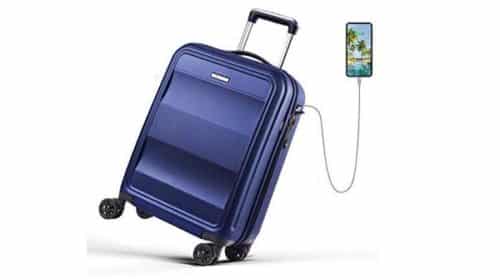 Valise Cabine Ultra Légère Rigide à Serrure Tsa Et Port Usb Reyleo