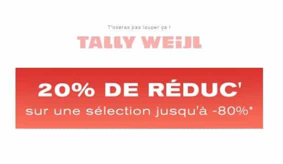 20% De Remise Supplémentaire Sur Les Articles En Promotion De Tally Weijl