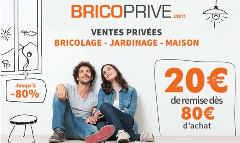 Bon d’achat Bricoprivé d’une valeur de 20€ vendu 2€ (bon utilisable dès 80€ d’achat)