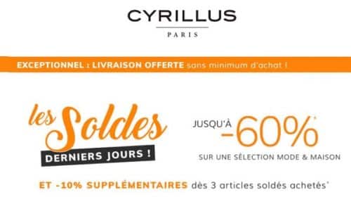 Derniers Jours Des Soldes Cyrillus