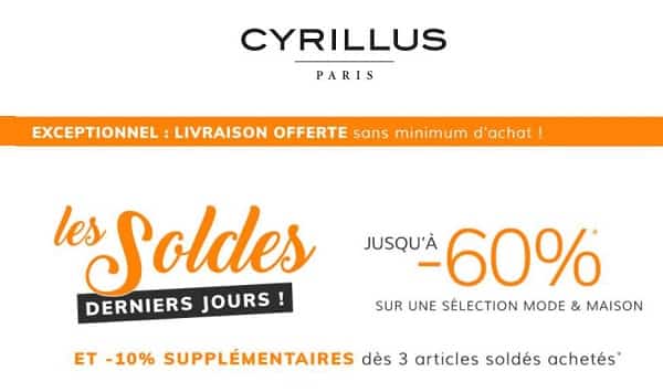 Derniers Jours Des Soldes Cyrillus