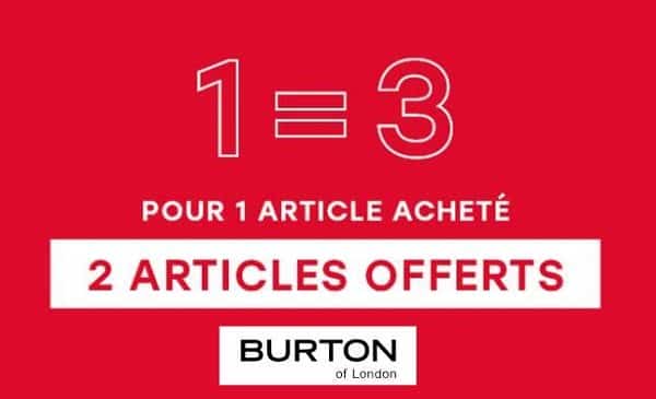 Déstockage Burton Pendant L’opération Petits Prix 1 Article Acheté = 2 Articles Offerts