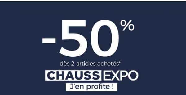 Offre Spéciale Chaussexpo 50% De Remise Sur Votre Commande Dès 2 Paires Achetées