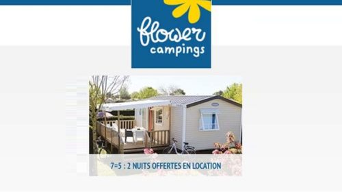 Offre Spéciale Flower Campings 7=5